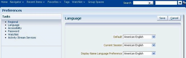 General preferences example