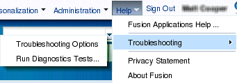 Troubleshooting Menu
