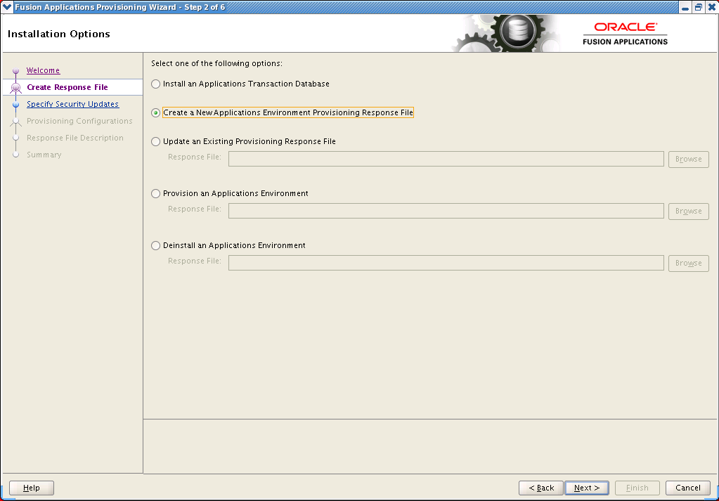 Options Screen. Described in surround text.