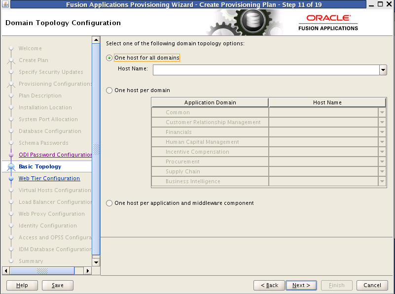 Domain Topology Screen. Described in surrounding text.
