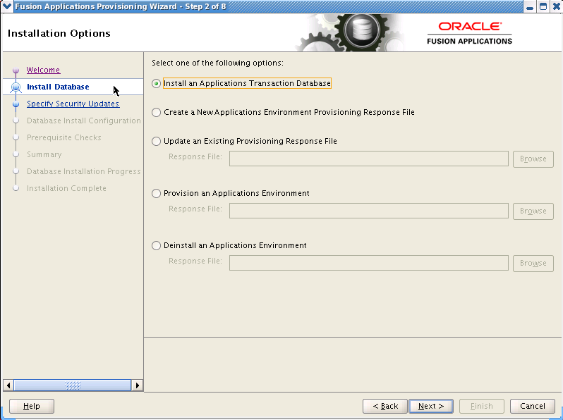 Options Screen. Described in surrounding text.