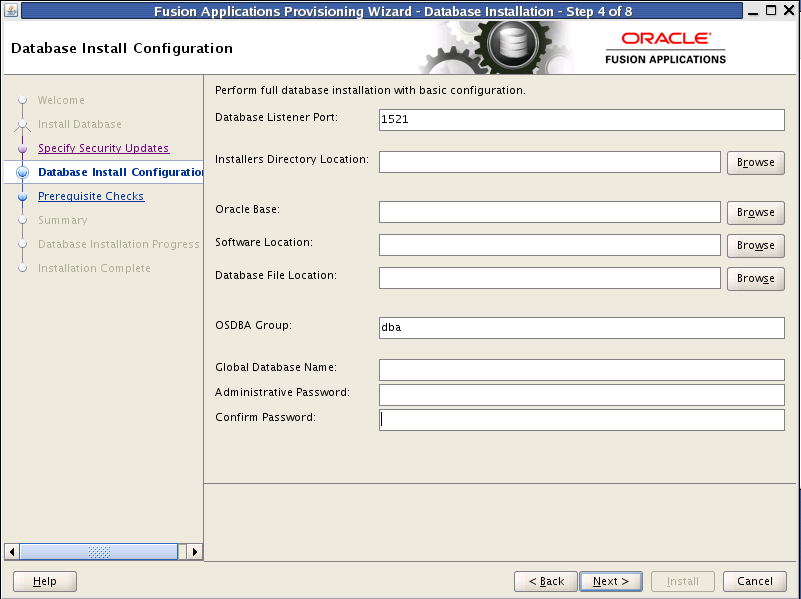 Configuration Screen. Described in surrounding text.