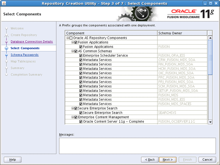 Select Components Screen (1)