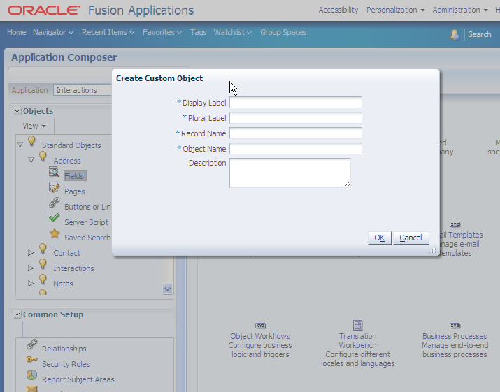 CRM Application Composer