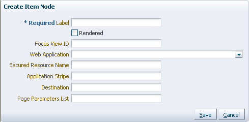 Create Item Node Page