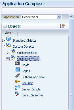 Navigator in CRM Application Composer