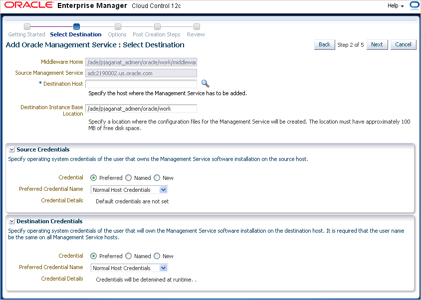 Add Management Service Deployment Procedure