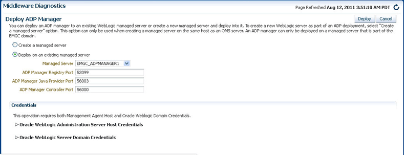 Deploy ADP Manager