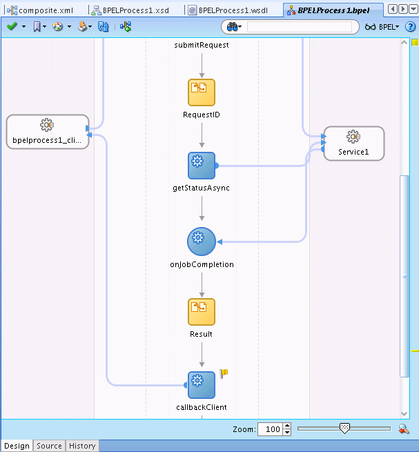 Result Assign activity with callbackClient Invoke activity