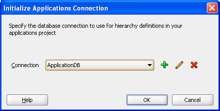 Initialize Applications Connections window