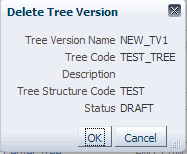 Delete Tree Version warning window