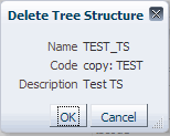 Delete Tree Structure warning window