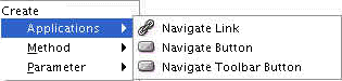 Selecting a Nav Option from the Applications Context Menu