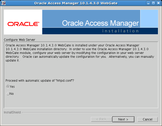 WebGate Configuration (4)