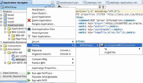 Deploying an Application to a Connection