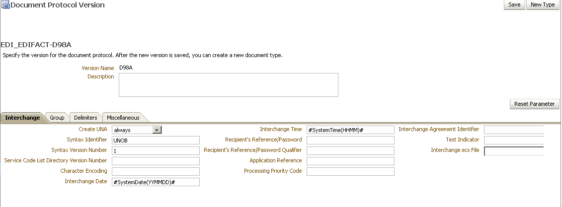 Input the document version