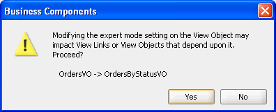 Dependent components dialog reminder