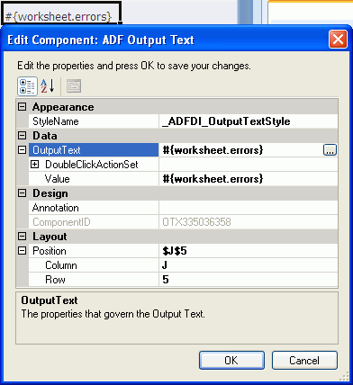 The ADF Output Text Component