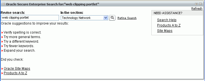 Clipped content displayed in Web Clipping portlet