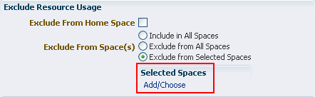 Exclude Resource Usage section