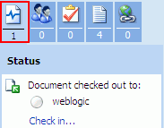 Task pane Status section 2007