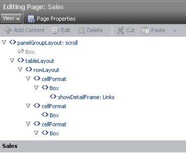 Internal layout components in Source view