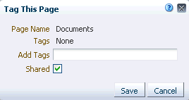 Tag this Item dialog box