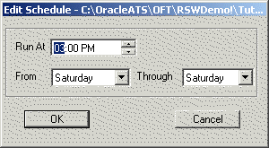 Job Scheduler Wizard Edit Schedule dialog box