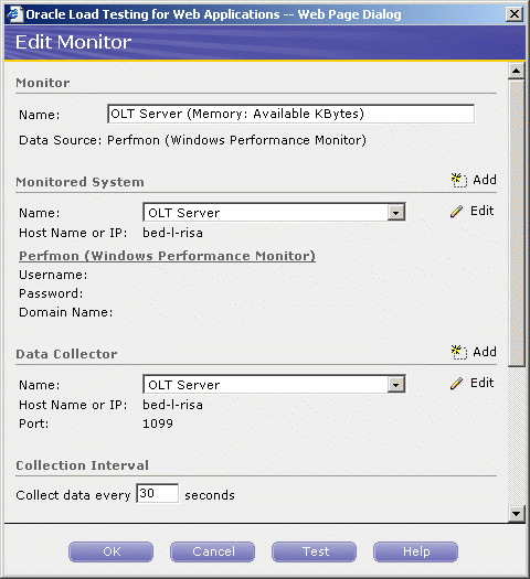 Edit Monitor dialog box