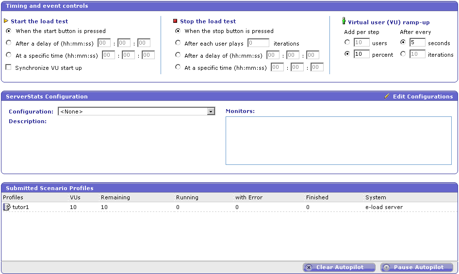 Image of the Autopilot tab.