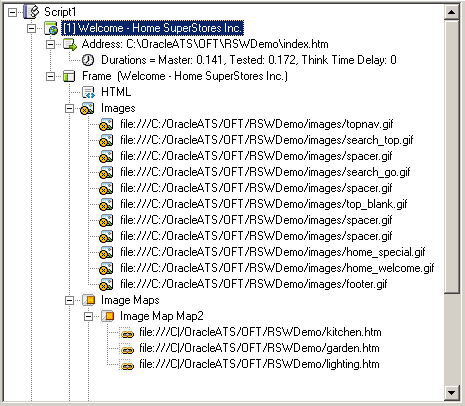 oracle testing functional script visual tree pane figure description tutorial doc docs cd