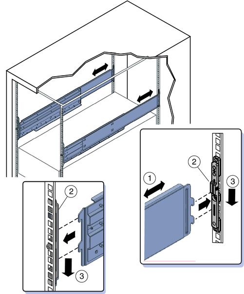 image:Fixation des glissières sur les supports d'adaptateur