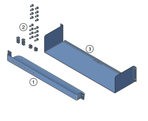 image:Contenido del kit de soportes de transporte.