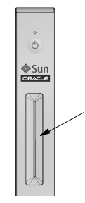 The smart card LEDs light up when a smart card is inserted, in the smart card slot, indicated by an arrow, and they blink during access and update events.