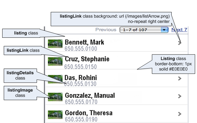 dynamic links and their components.