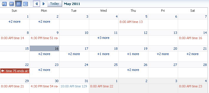 Calendar shows a single month