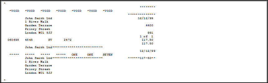 Work with APACS Check Format