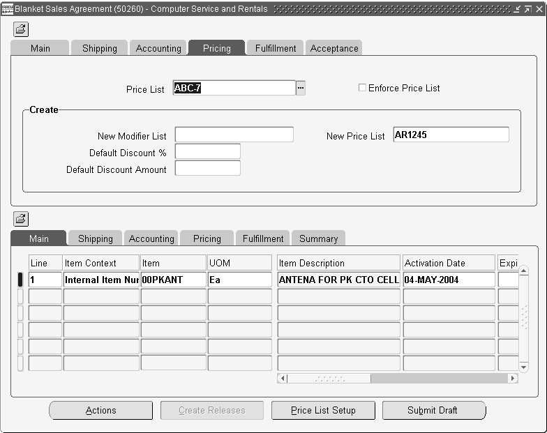 Creating a discount between a LIST PRICE and SALE PRICE