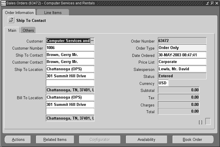 sales how return entry to Guide Management Oracle Order User's