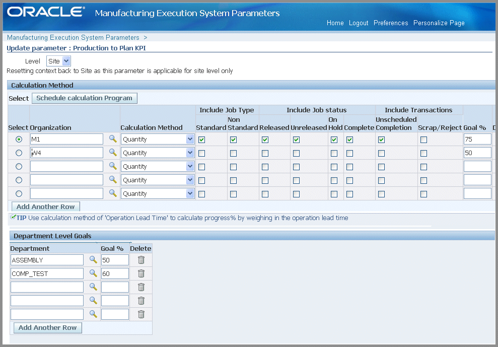 Oracle Manufacturing Execution System for Discrete Manufacturing User's  Guide