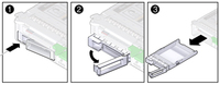 image:Illustration showing the installation of the HDD filler to the blade front.