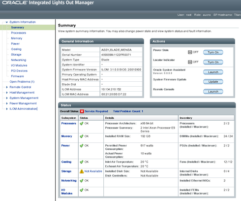 image:Graphic showing System Summary page.