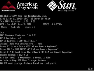 image:Graphic showing BIOS boot screen messages.