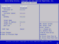 image:This figure shows the UEFI Driver Control menu iSCSI port configuration screen.