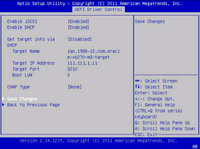 image:This figure shows the UEFI Driver Control menu iSCSI screen.