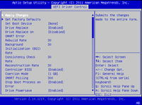 image:This figure shows the BIOS LSI MegaRAID Configuration Utility Controller Management screen.