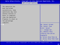 image:This figure shows the BIOS LSI MegaRAID Configuration Utility Controller Management screen.