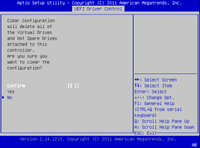 image:This figure shows the BIOS LSI MegaRAID Configuration Utility Controller Management screen.