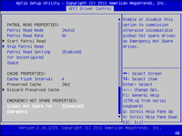 image:This figure shows the BIOS LSI MegaRAID Configuration Utility Controller Management screen.