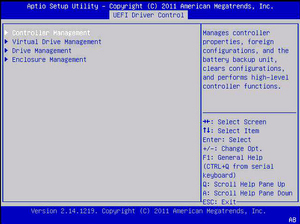 image:This figure shows the LSI MegaRAID Configuration Utility screen.